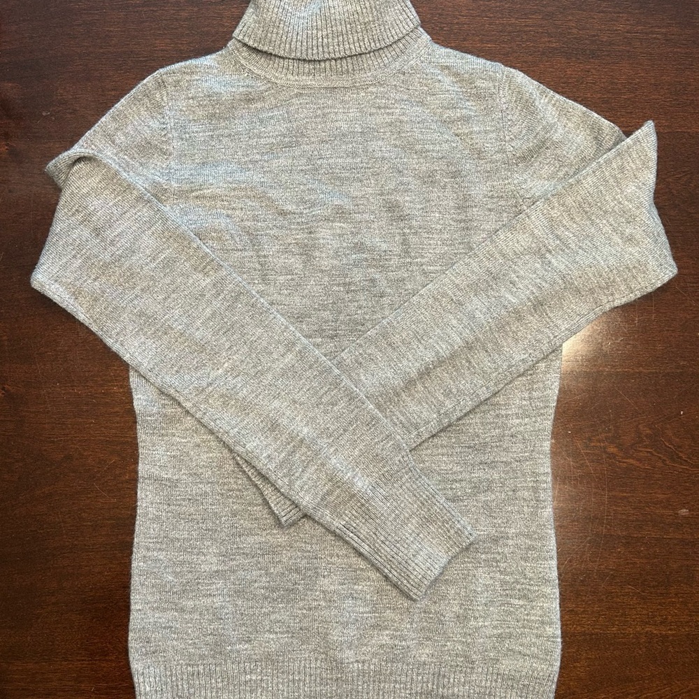 French Connection Gray Turtleneck Sweater Cozy Knit